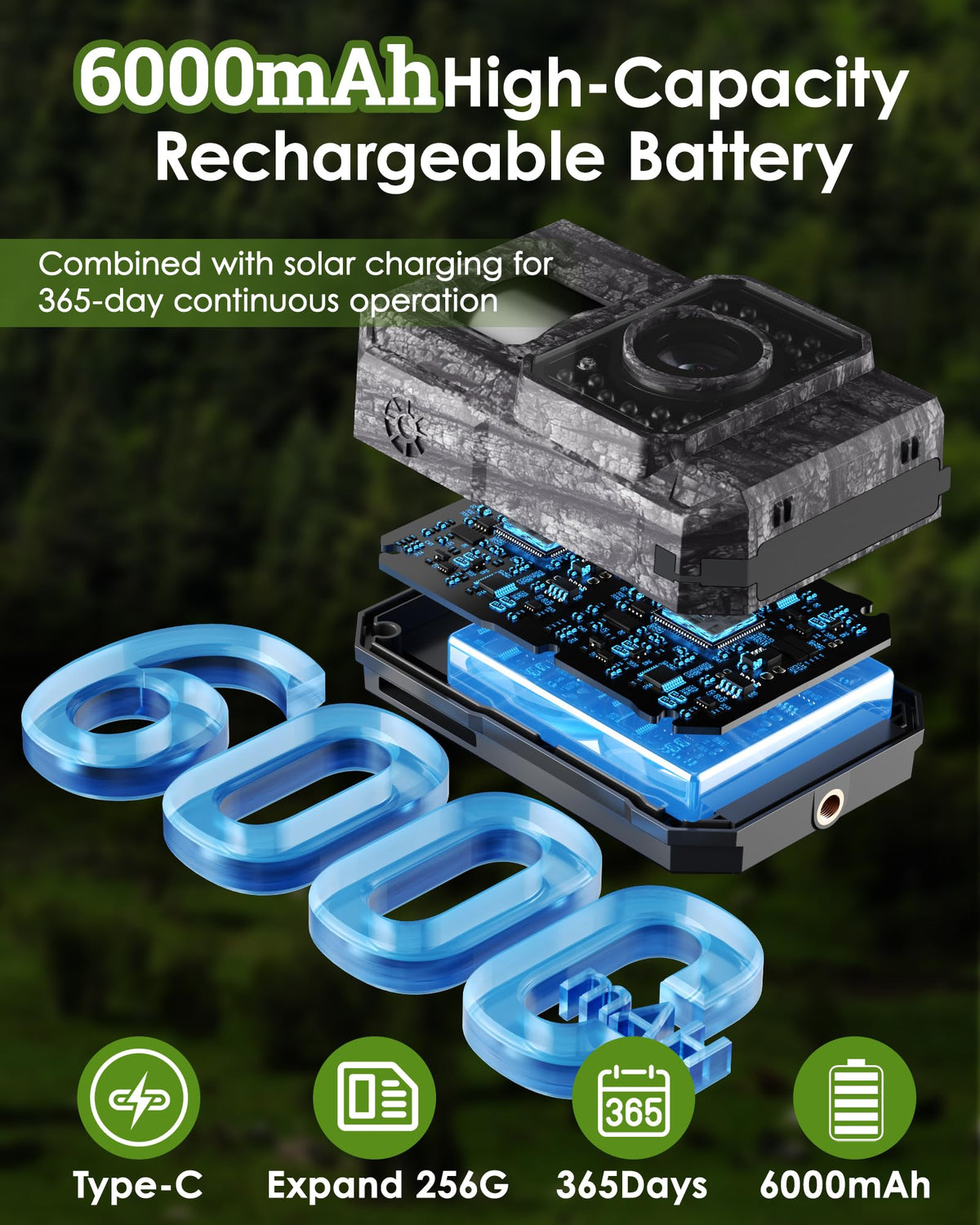 MAXDONE Solar Trail Camera 2 Pack, 4K 64MP WiFi Bluetooth Game Camera