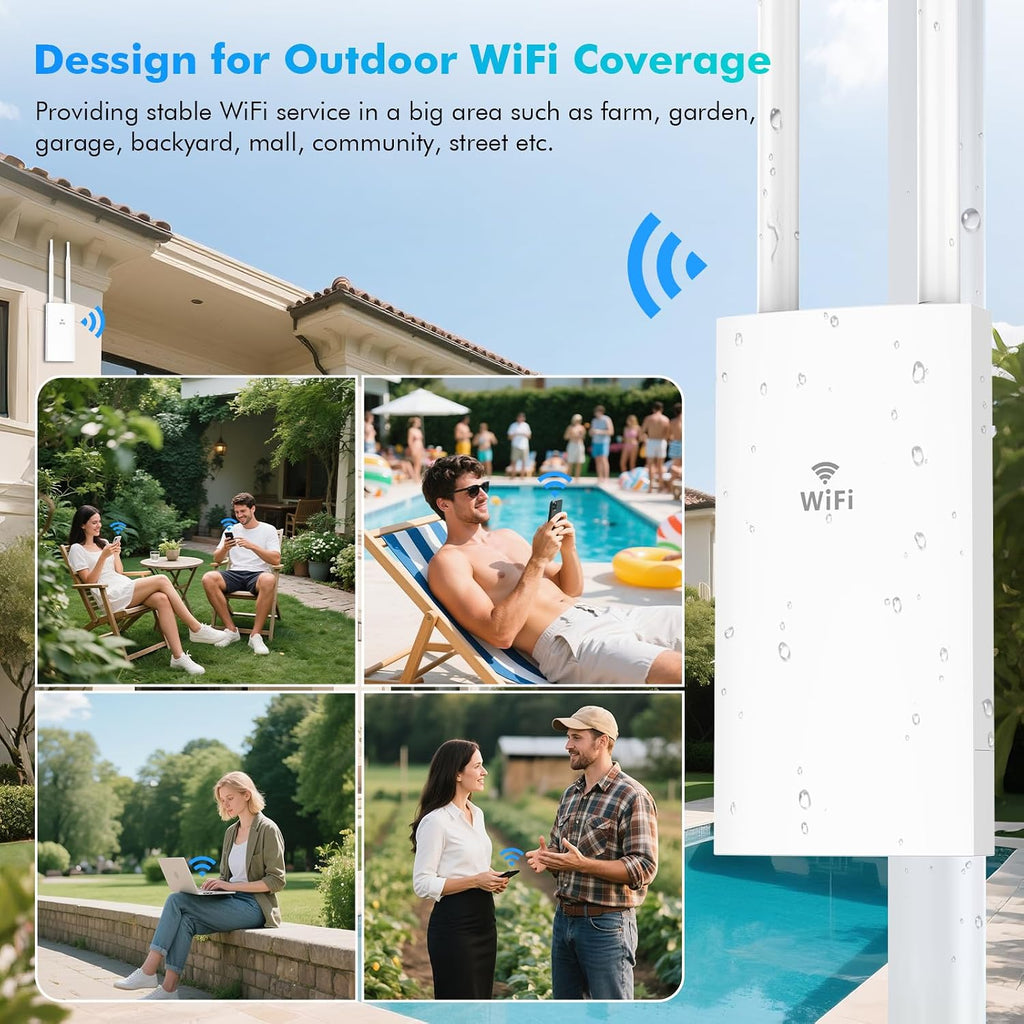 AC1200 Outdoor WiFi Extender, Outdoor Access Point