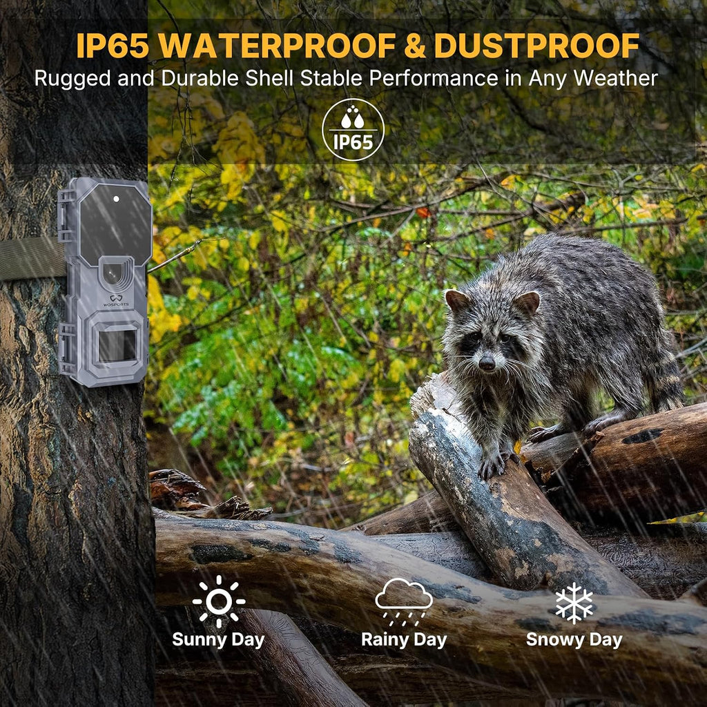 WOSPORTS Mini Trail Camera 4 Pack 32MP 1080P HD Deer Camera with 32GB SD Card Game Cameras with Night Vision Motion Activated Waterproof with Card Reader