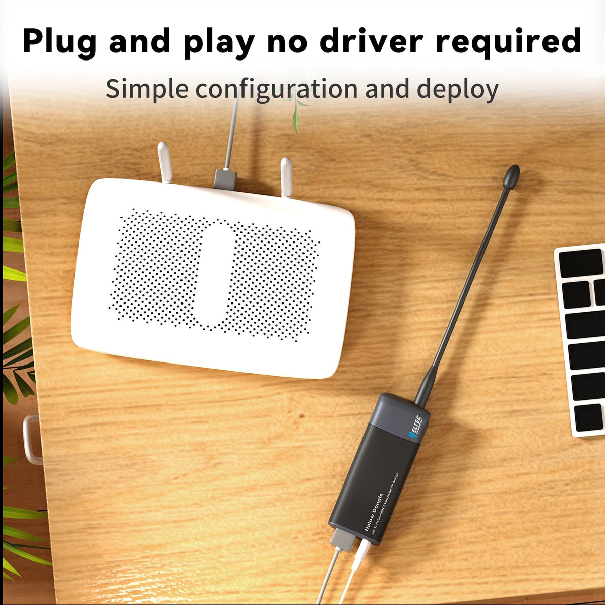 Heltec Automation Wi-Fi HaLow Dongle Wireless Bridge 802.11ah Network Booster Long Range Wireless Access Extender Ethernet Bridge Repeater (STA+HT-H7608)