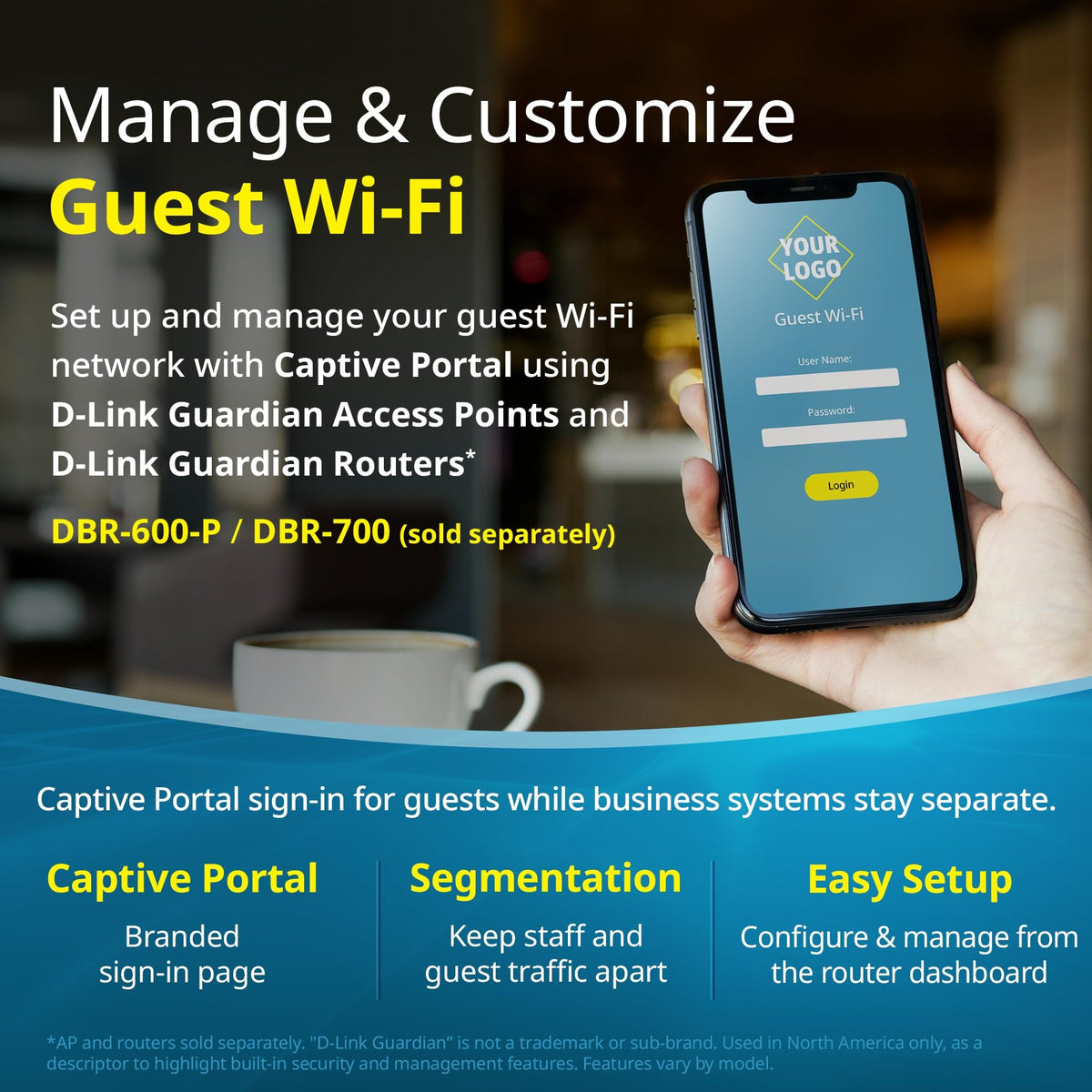 D-Link Guardian 600 PoE Multi-Gig Business Router (DBR-600-P), Premium Router with Multi-WAN Failover, SPI Firewall, 8X 2.5GbE PoE+ LAN, VPN