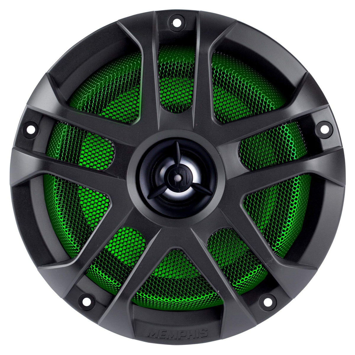 Memphis MXA602SLB MXA OEM Fit 6.5" Marine Grade Coaxial Speakers, Black with Blue LED - Pair