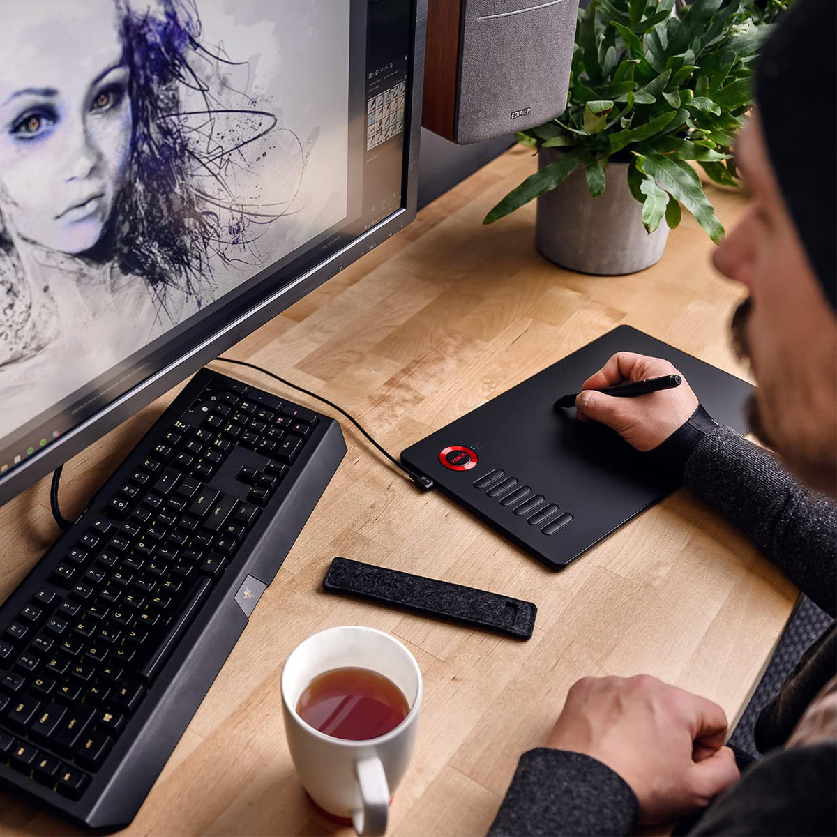 VEIKK VK850 8x5 Inch Digital Drawing Graphics Tablet with Battery-Free Pen
