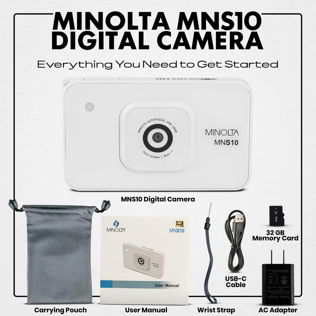 Minolta MNS10 48MP 4K Ultra HD Digital Camera - Black