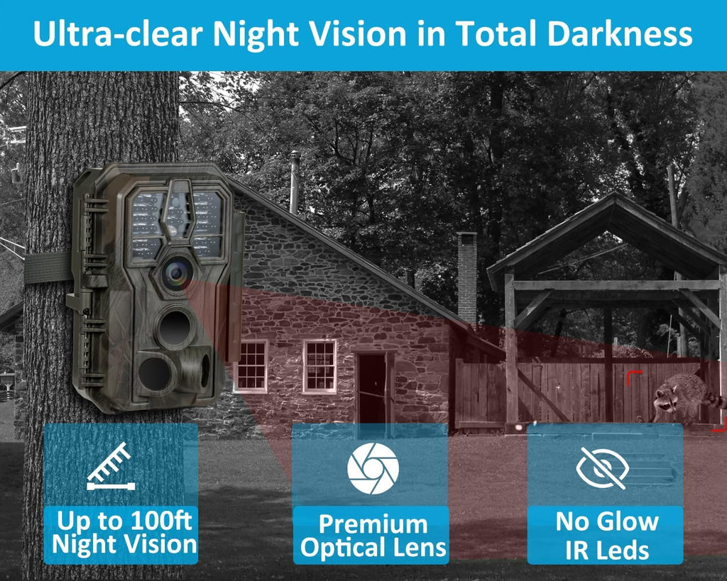 GardePro E5S 2-Pack Non-Cellular Trail Camera, 64MP Photo & 1296P HD Video