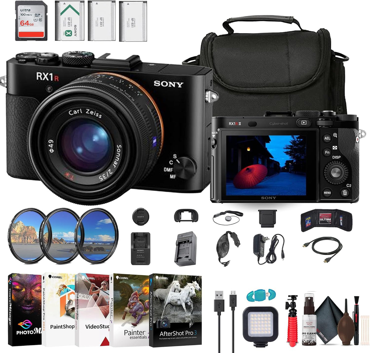 Sony Cyber-Shot DSC-RX1R II Digital Camera & Photo Software Bundle