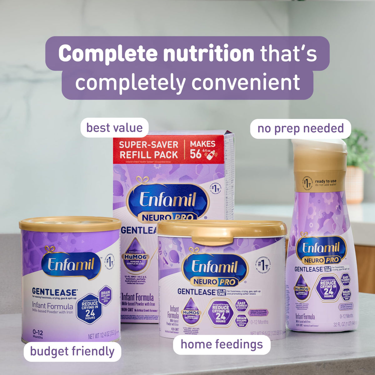 Enfamil Gentlease Easy to Digest Baby Formula, 27.7 Oz, 4 CT