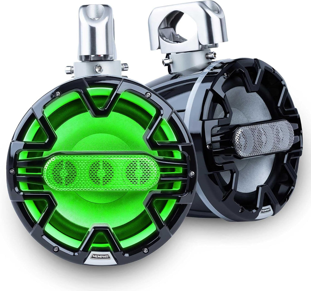 Memphis MM84TB 8" Tower Speakers with (A.T.A.C) Advanced Tower Array Construction and Swivel Mount Brackets - Black, Pair