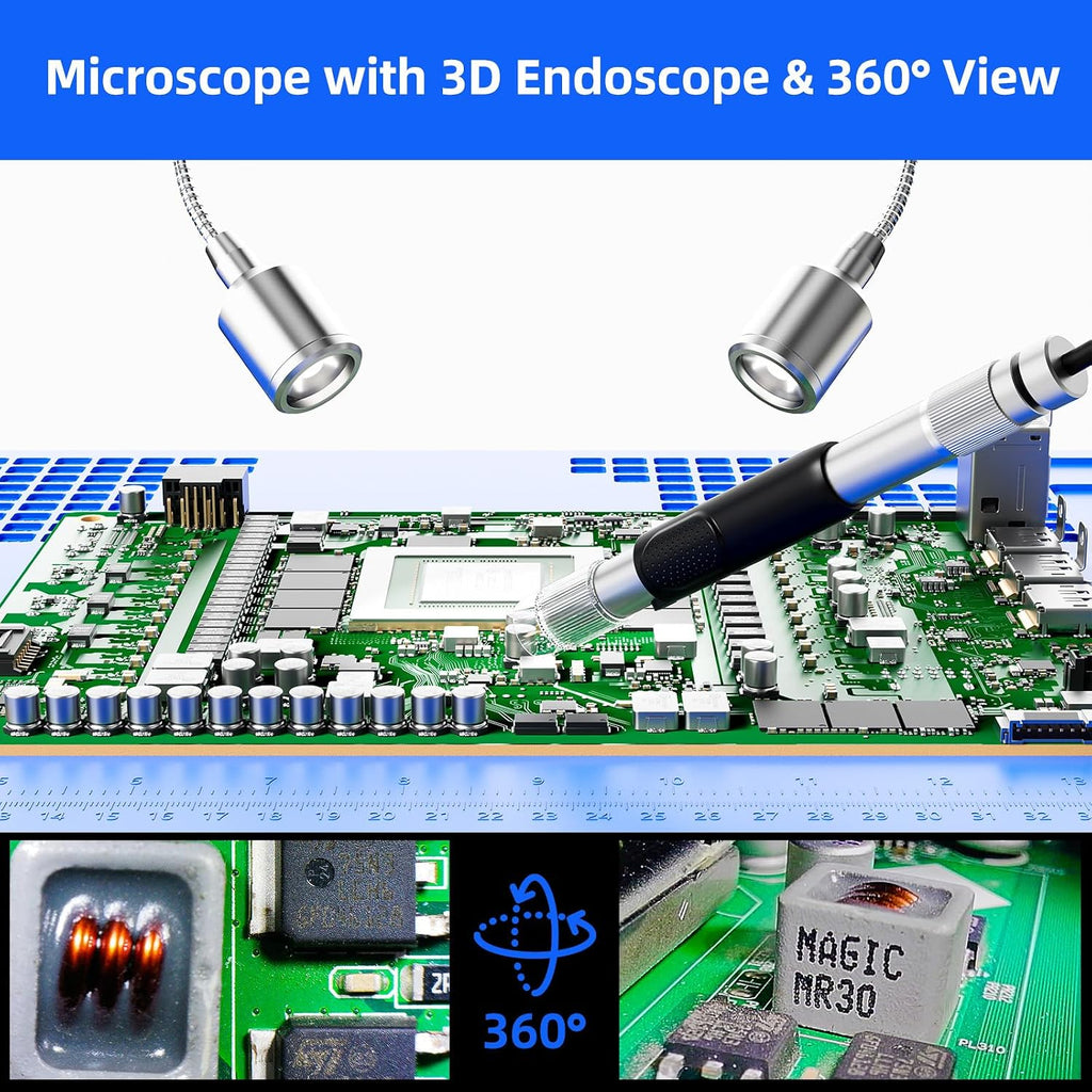 Andonstar AD409 SA 10.1'' HDMI Soldering Digital Microscope with Endoscope