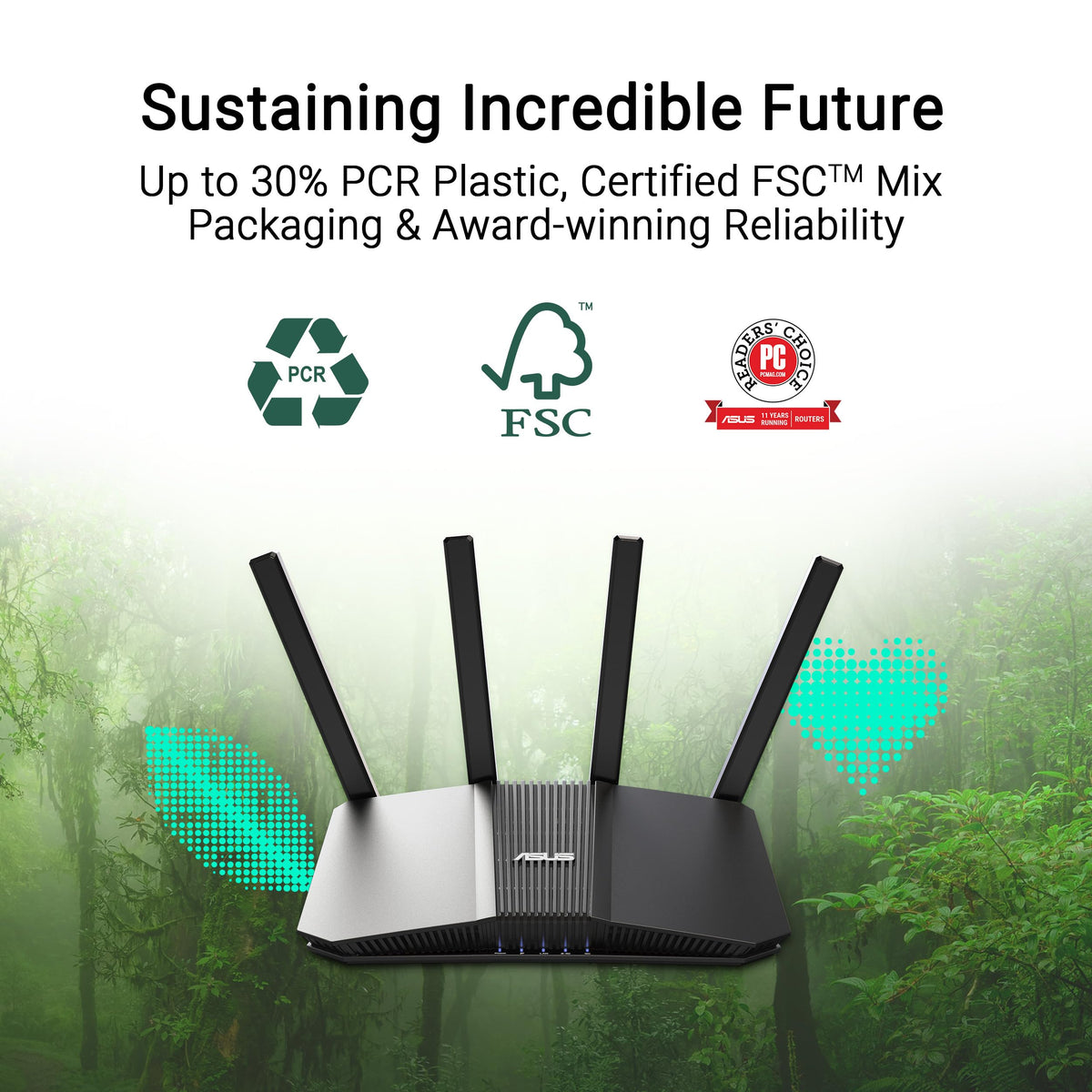 ASUS TUF Gaming BE6500 WiFi 7 Router - Dual-Band, Up to 6.5 Gbps Wireless, Game Accelerator, Multi-Link Operation (MLO), (x4) 2.5GbE Ports, Mesh + VPN Compatible, & Subscription-Free Network Security