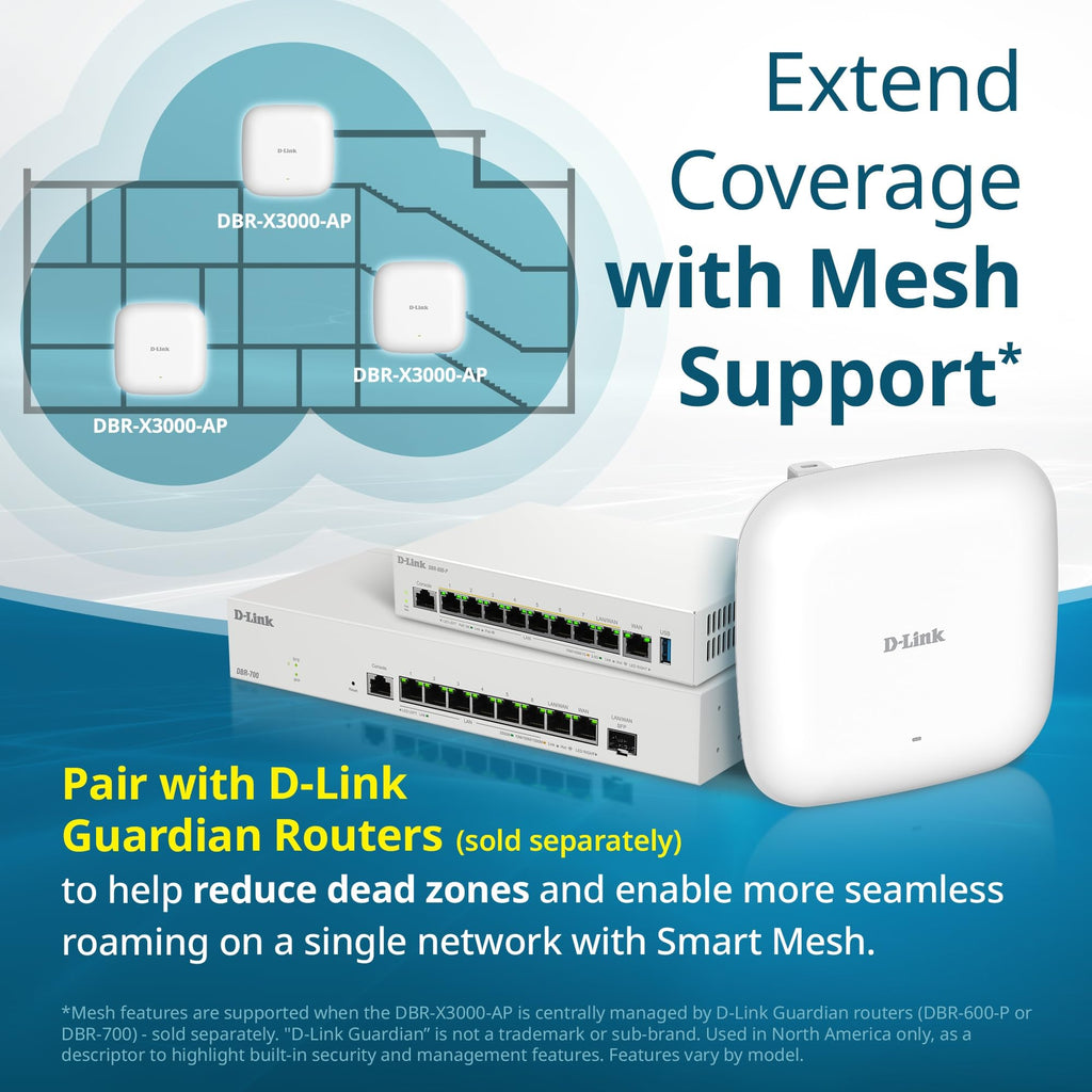 D-Link Guardian 600 PoE Multi-Gig Business Router (DBR-600-P), Premium Router with Multi-WAN Failover, SPI Firewall, 8X 2.5GbE PoE+ LAN, VPN