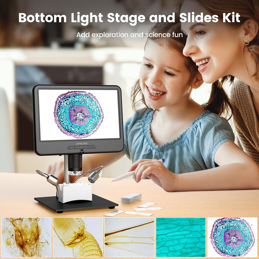 JL210 10.1'' Digital Microscope Full View Silver Coin Magnifier for Adults