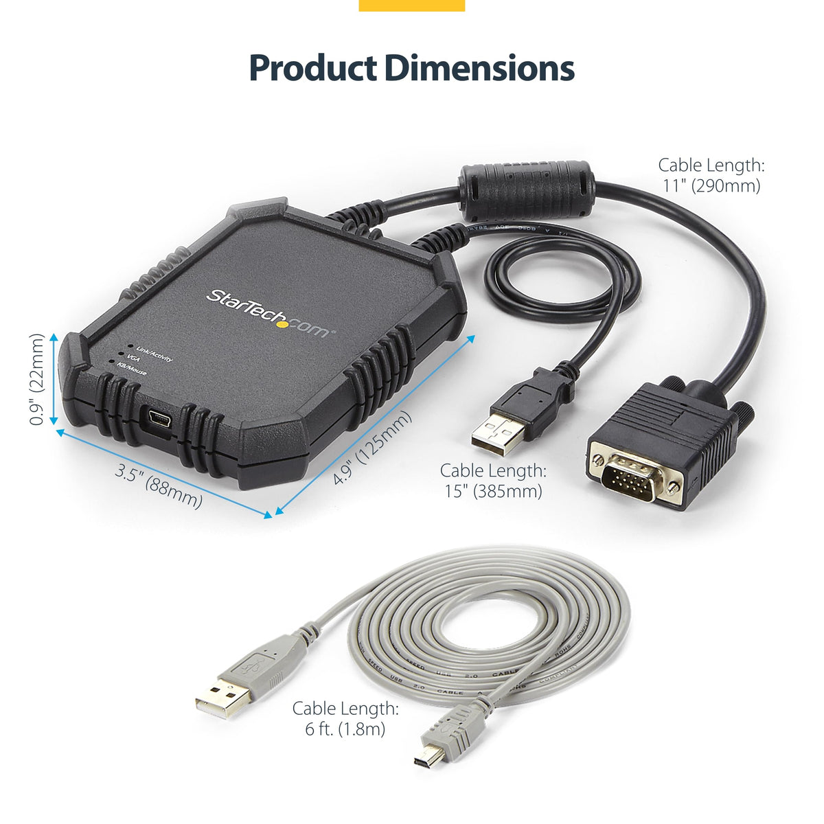 StarTech Crash Cart Adapter, Server Management, USB VGA, TAA (NOTECONS01)