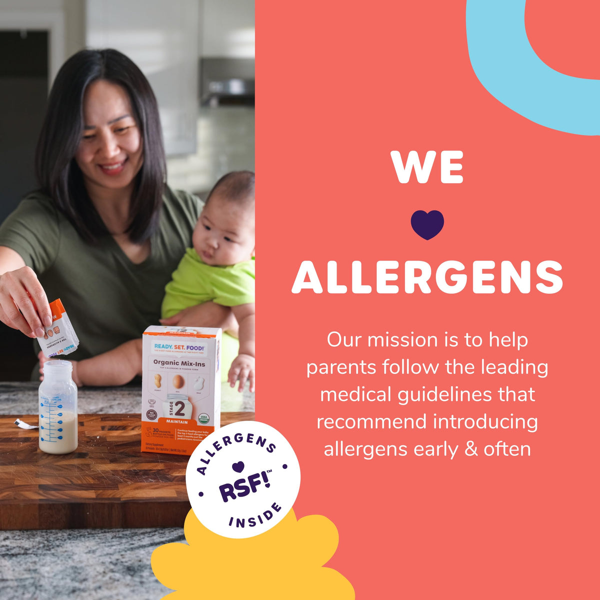 Ready Set Food Stage 1 Baby Food Mix-Ins - Baby Allergen Introduction Kit
