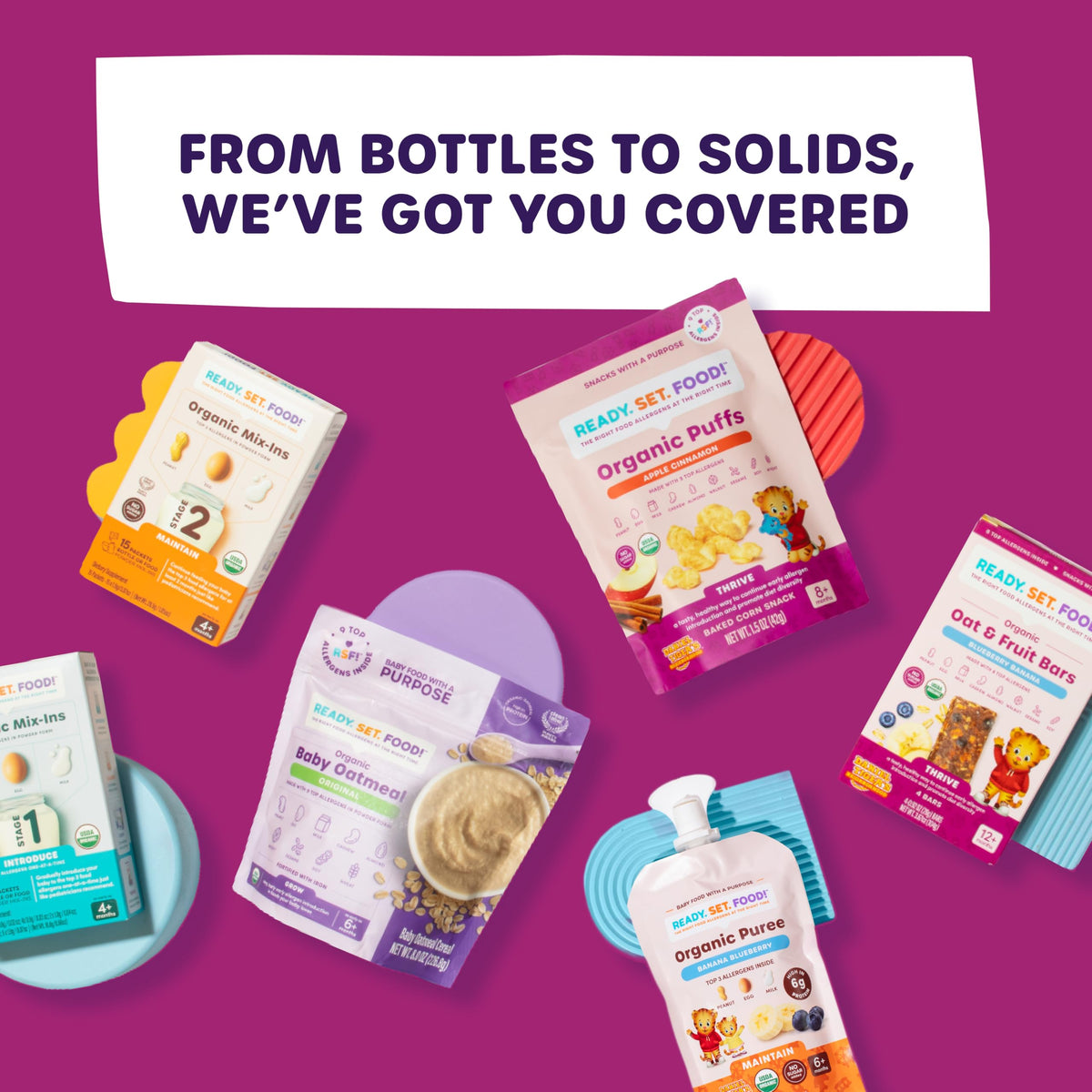 Ready Set Food Stage 1 Baby Food Mix-Ins - Baby Allergen Introduction Kit