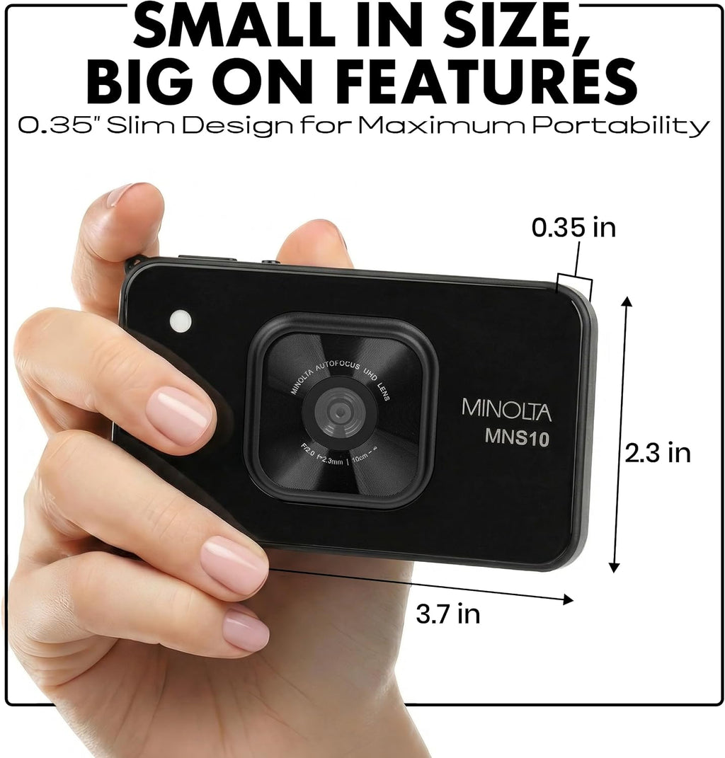 Minolta MNS10 48MP 4K Ultra HD Digital Camera - Black