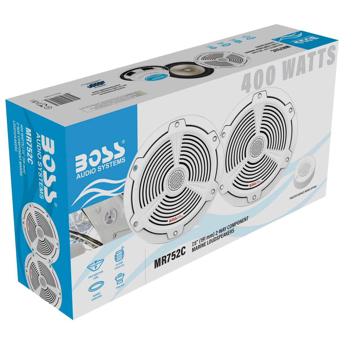BOSS Audio Systems MR690 6 x 9 2 Way Full Range 350 W Boat Speaker Pair