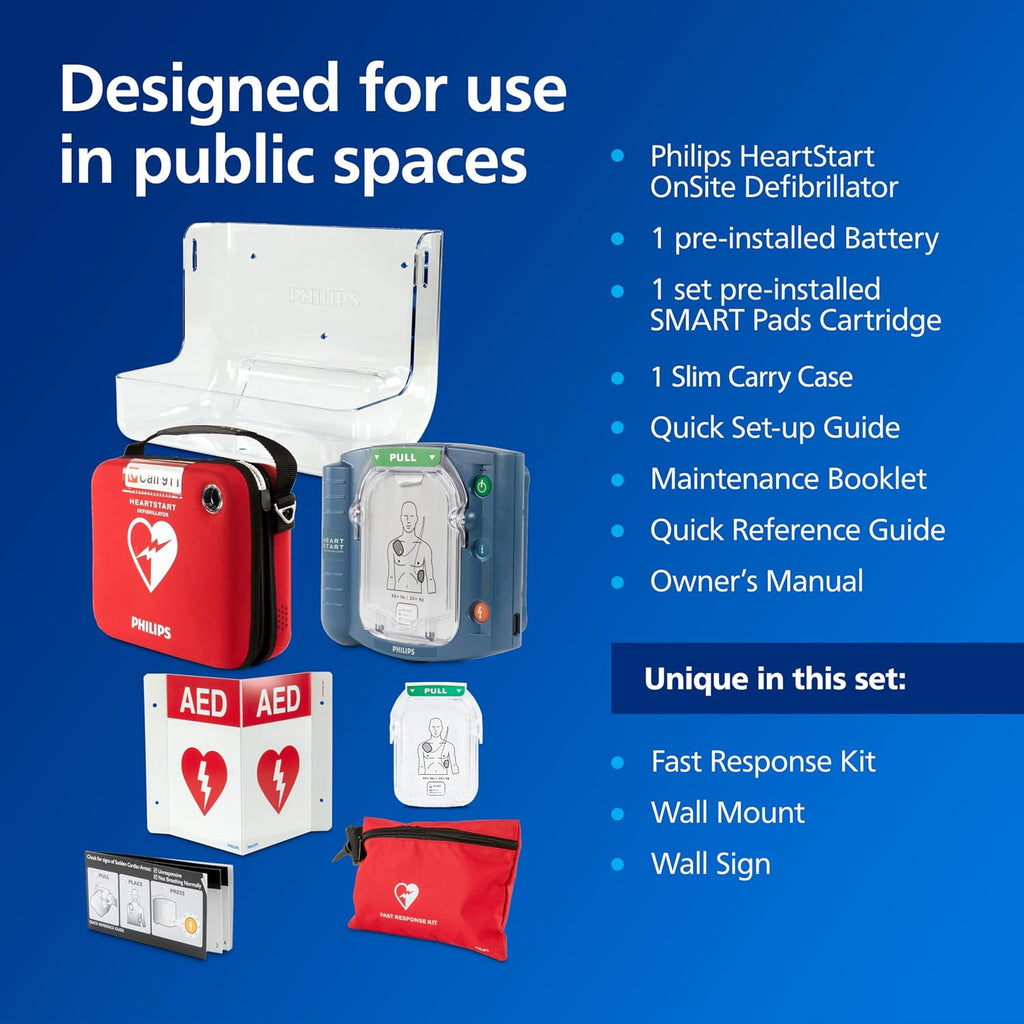 Philips HeartStart OnSite AED Defibrillator, Value Package M5066A-C02VPB