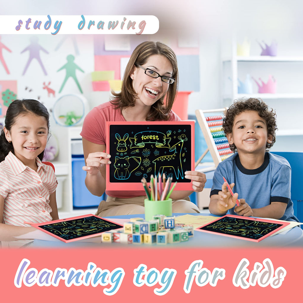 LCD Writing Tablet for Kids, 10 Inch Colorful Drawing Board Learning Toys