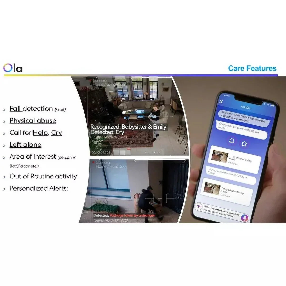 Security Spotlights Detection, On Ask TV Vehicle Way Pet Color 10 Two-Way Voice - As Smart Command Night Vision OLA! Talk, Pack/ Camera Seen Person 2
