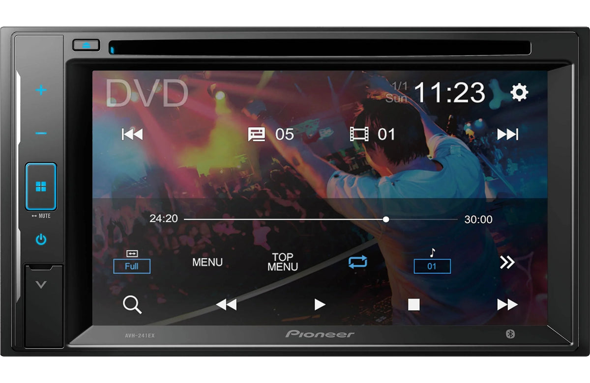Pioneer Avh-241Ex Dvd Receiver With License Plate Backup Camera