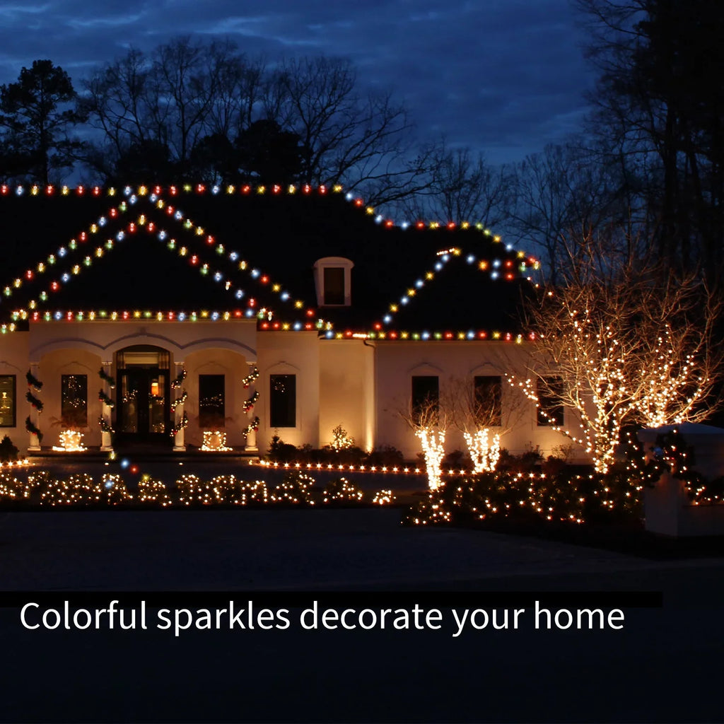 Eva'S Lamp C9 Christmas Lights Outdoor, 23Ft 20 Bulbs Color Changing Led String Lights Waterproof