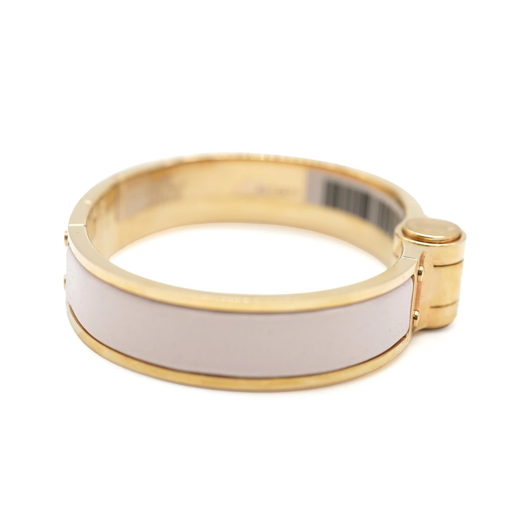 Hermes Charniere Uni Narrow Hinged Bracelet In Rose Candeur Second-Hand