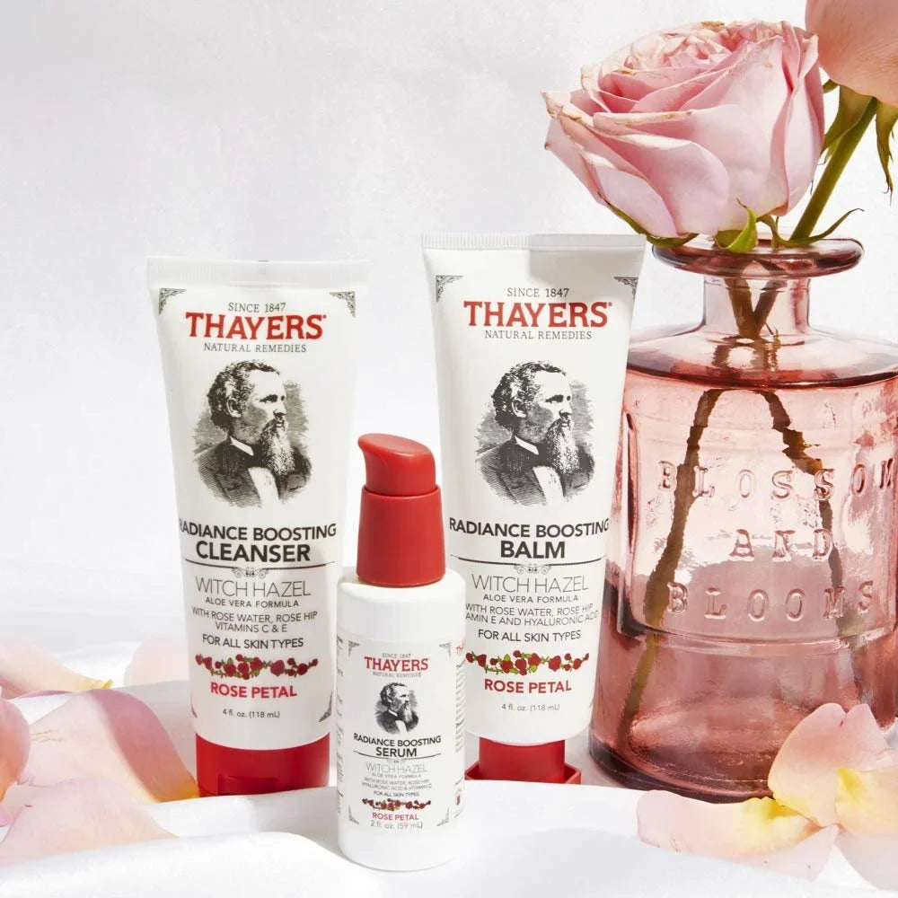 Boosting 2 Vitamin Rose Hyaluronic Serum Acid Ounces with THAYERS and C, Petal Radiance