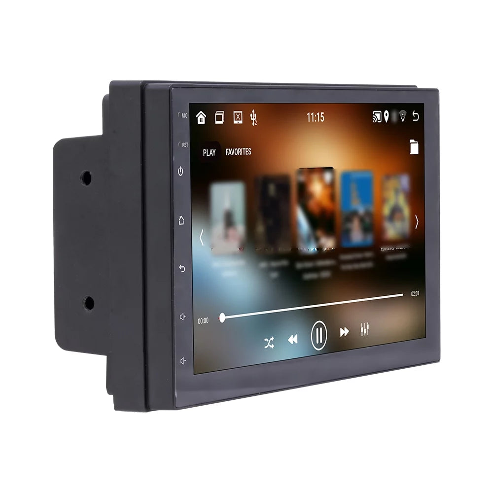with Link/Hands-Free 7 11 Shinysix Navigation GPS Car Touchscreen Android Control Picture/Steering Support Double Backup Calling/Reverse Stereo WIFI/AUX/U-Disk/Phone Radio Camera Din Inch Wheel with