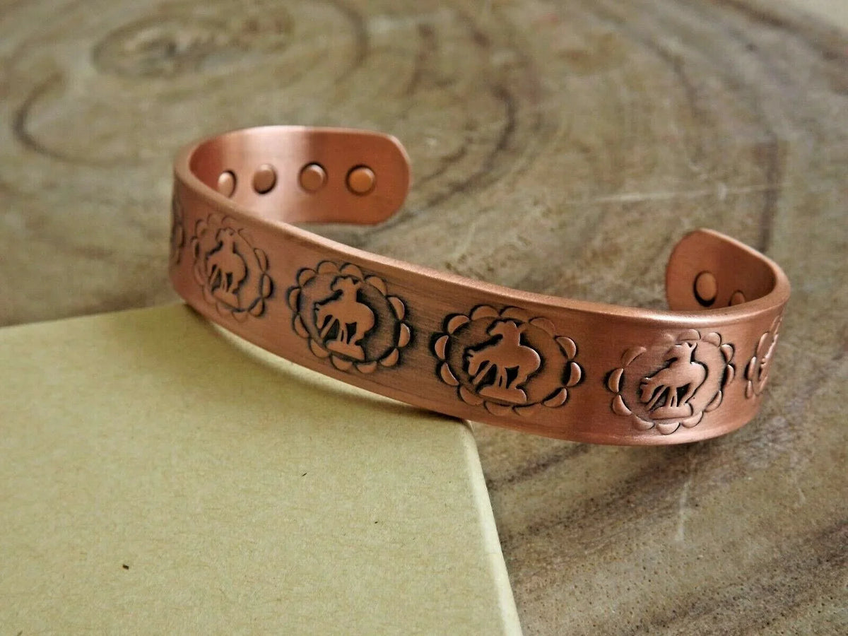 Copper Magnetic Bracelet Pure Copper Arthritis Pain Therapy Cuff End Of Trail