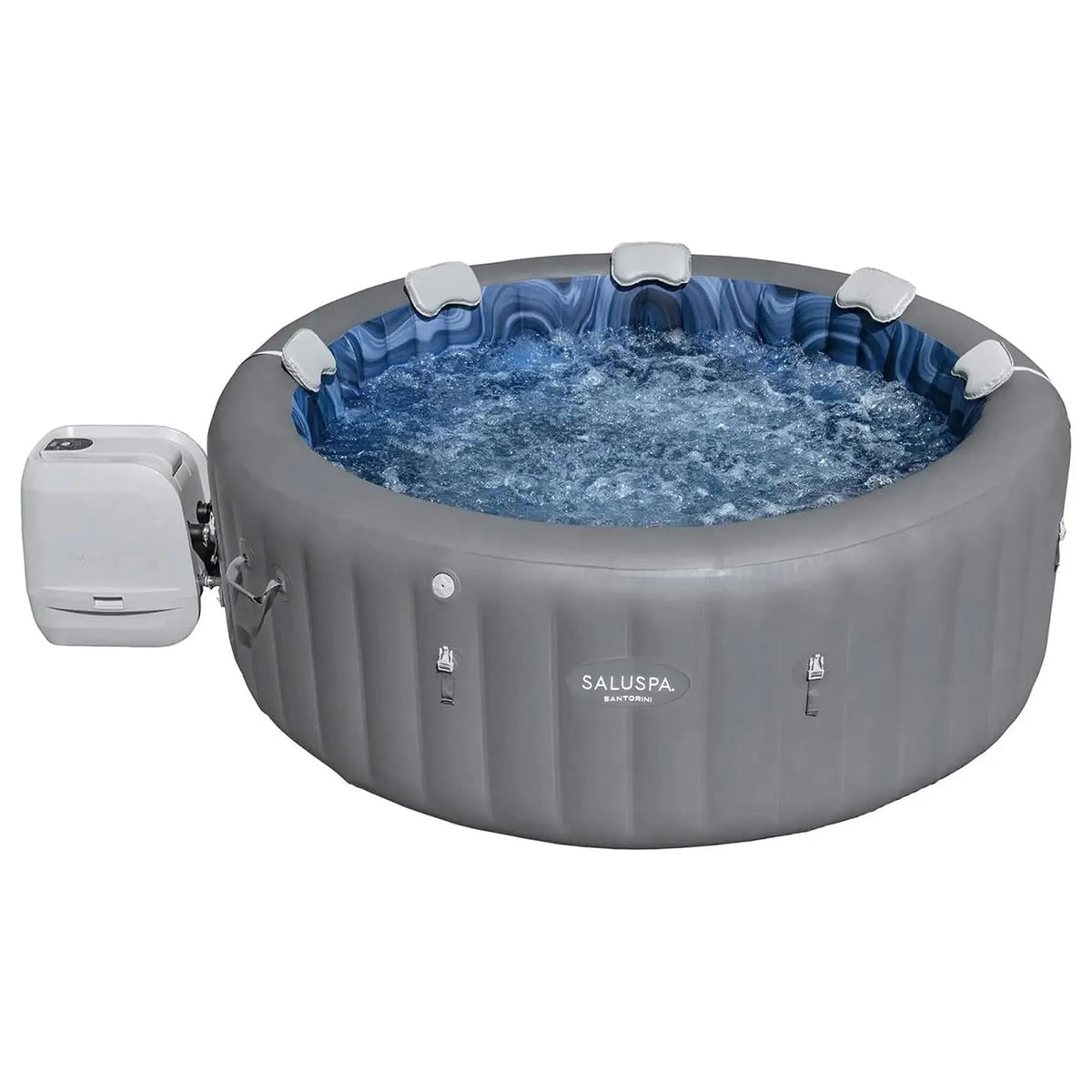 of Hot Bestway Pool/Spa w/Set SaluSpa Santorini HydroJet Seat SaluSpa Tub 2