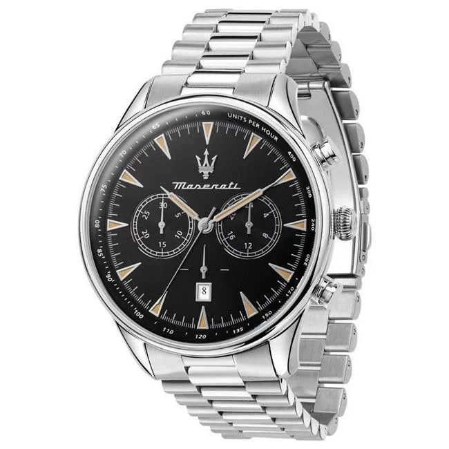 Dial Tradizione - Black Chronograph for Quartz Men 100M Blue Adult Watch