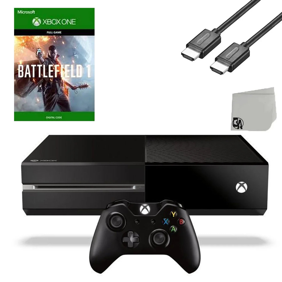Like BOLT Original Console Game AXTION Battlefield Pre-Owned Black (Refurbished: 1 New) HDMI One With 500GB Xbox Cable Gaming Bundle