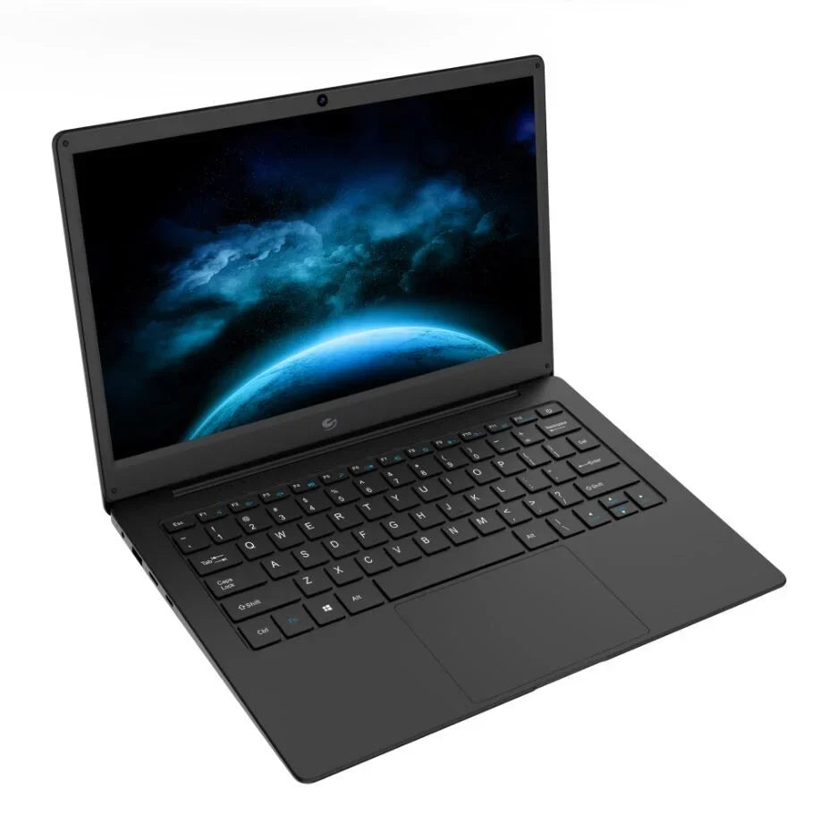 with Display, Windows Refurbished 13.3" 10 IPS Laptop HD - RAM, GB AMD EWT148AB Storage, 64 (Black) Full 4GB Ematic &