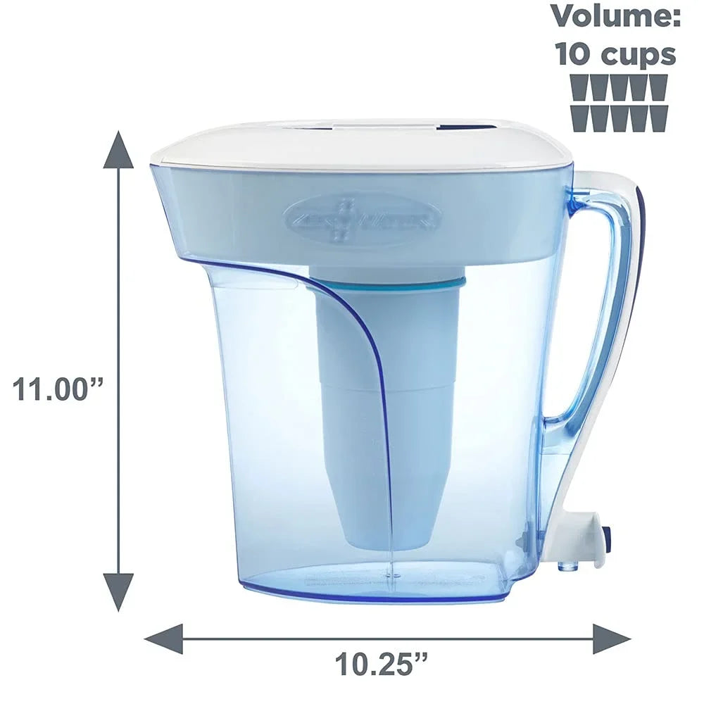 with 10 ZeroWater Ready Free ZD-010RP Pour Cup Meter