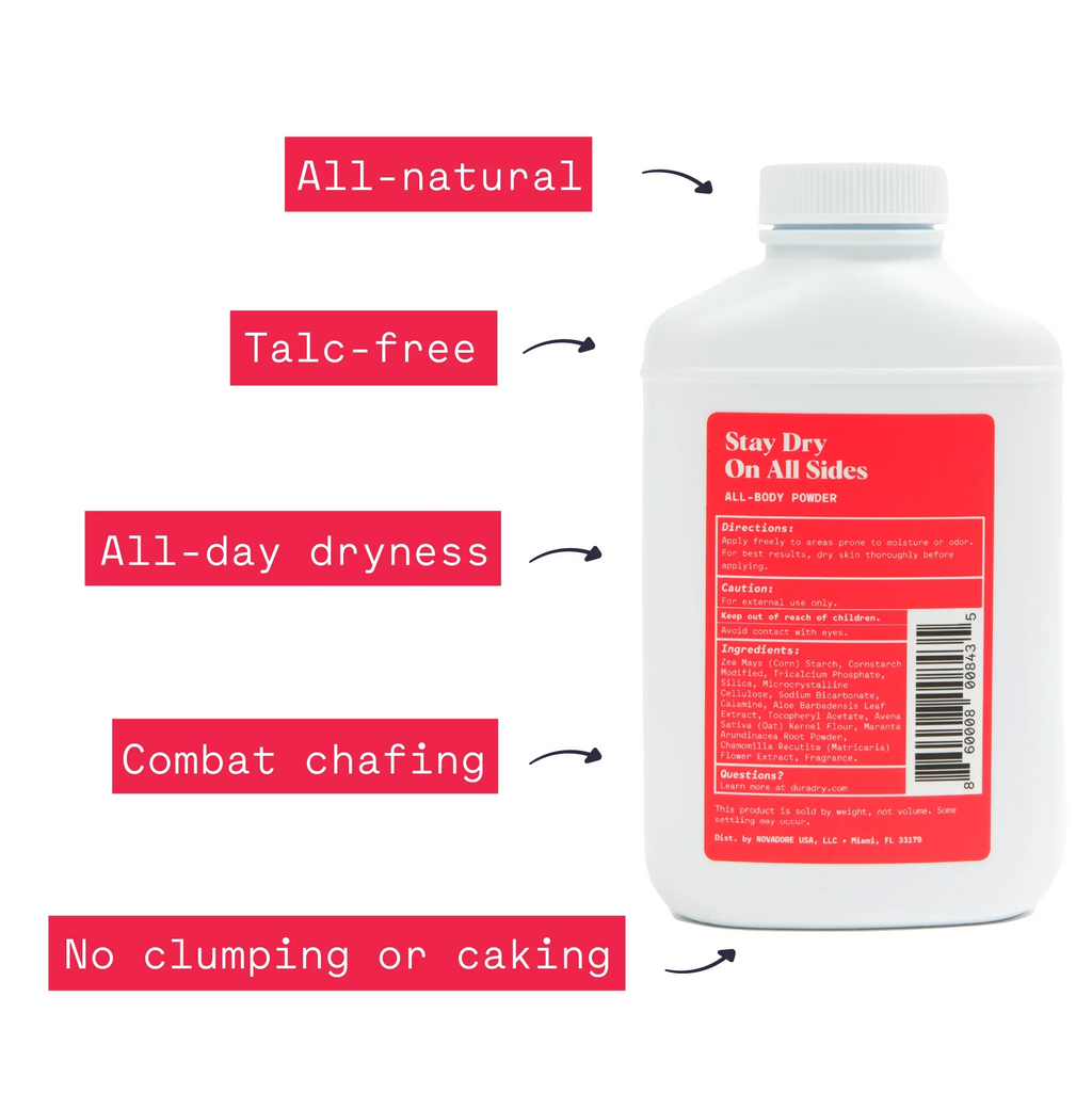 4oz, Natural Prevents Control, Powder 3-Pack Eliminates - Talc-Free, Duradry Sweat Anti-Chaffing, and Seabreeze, Powder, Naturally Odor Odor Any Defense Sweat Body - Absorbing, & All Body