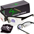 1.50 color: Anti-Fog, color: (Lens Color Black) Safety Frame Clear & Glasses Eyewear Spits Pick MAGSHOT Lens Full Frame Magnifying Shooting