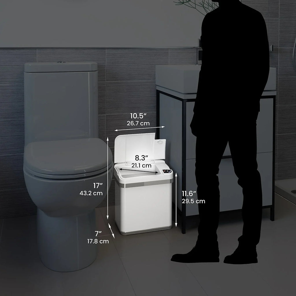 System with Sensor Control AbsorbX Rectangular Can halo Stainless Odor Trash and Steel Fragrance