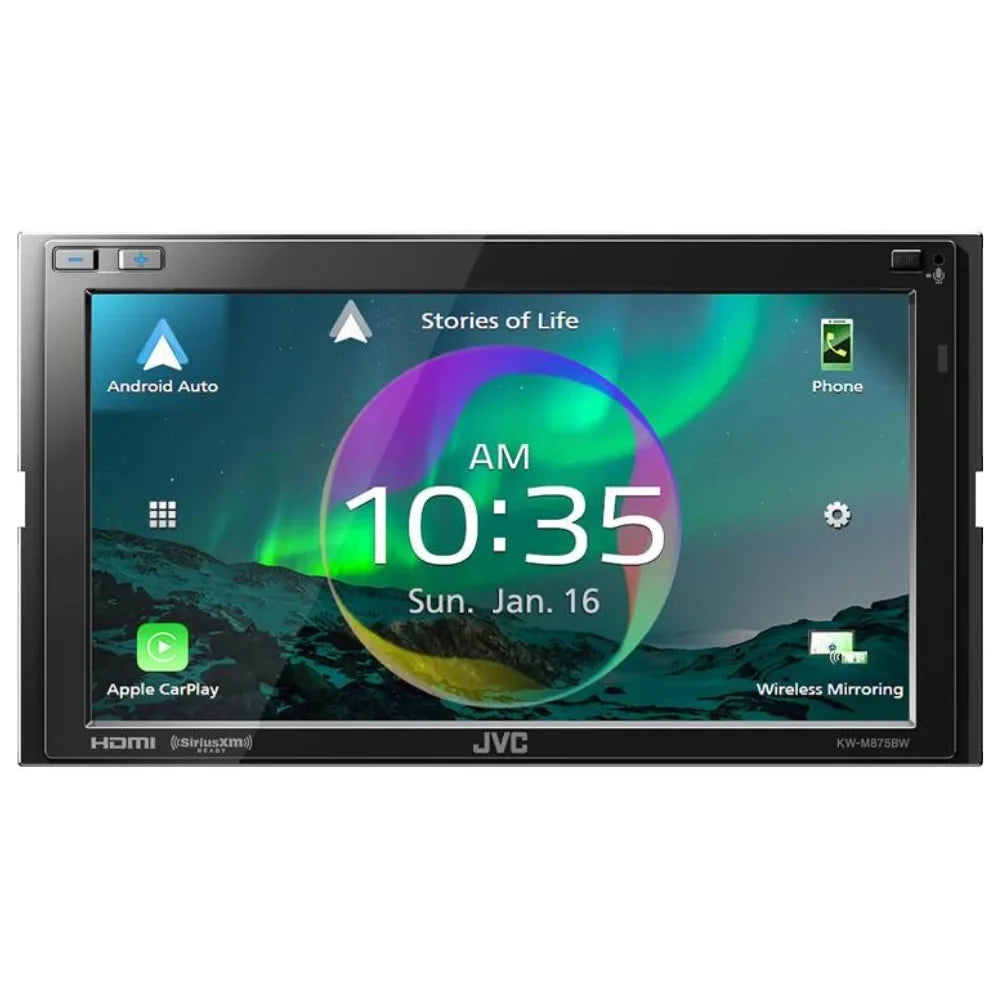 Digital Multimedia New CarPlay 6.8" KW-M875BW Camera Backup JVC w/ & Receiver