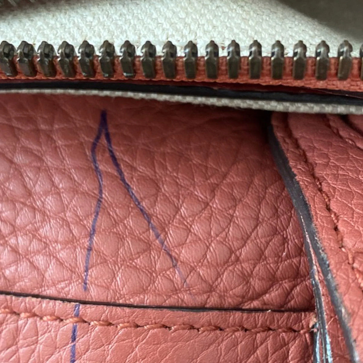 Satchel Pink Unisex Pre-Owned Shopper Bamboo Authenticated Calf Leather (Fair)
