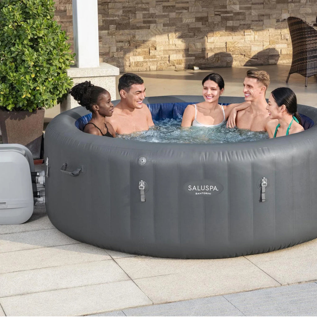 of Hot Bestway Pool/Spa w/Set SaluSpa Santorini HydroJet Seat SaluSpa Tub 2
