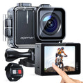Dual Touchscreen WiFi 4K HD Sports Batteries Camera A100s 20MP APEMAN Action 40M Ultra 50fps mAh 1350