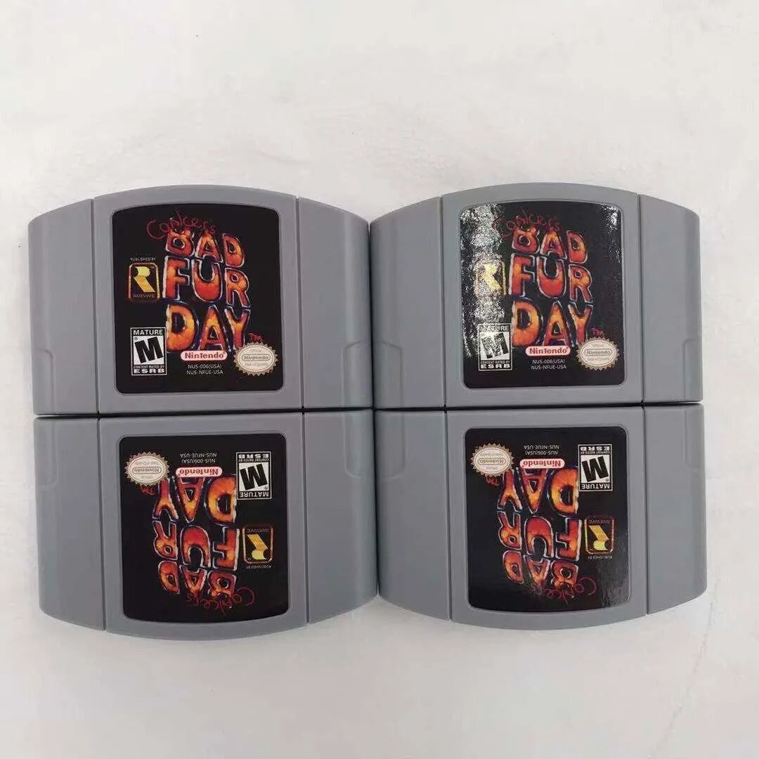 Conkers Bad Fur Day Video Game Card Nintendo N64 Fd-