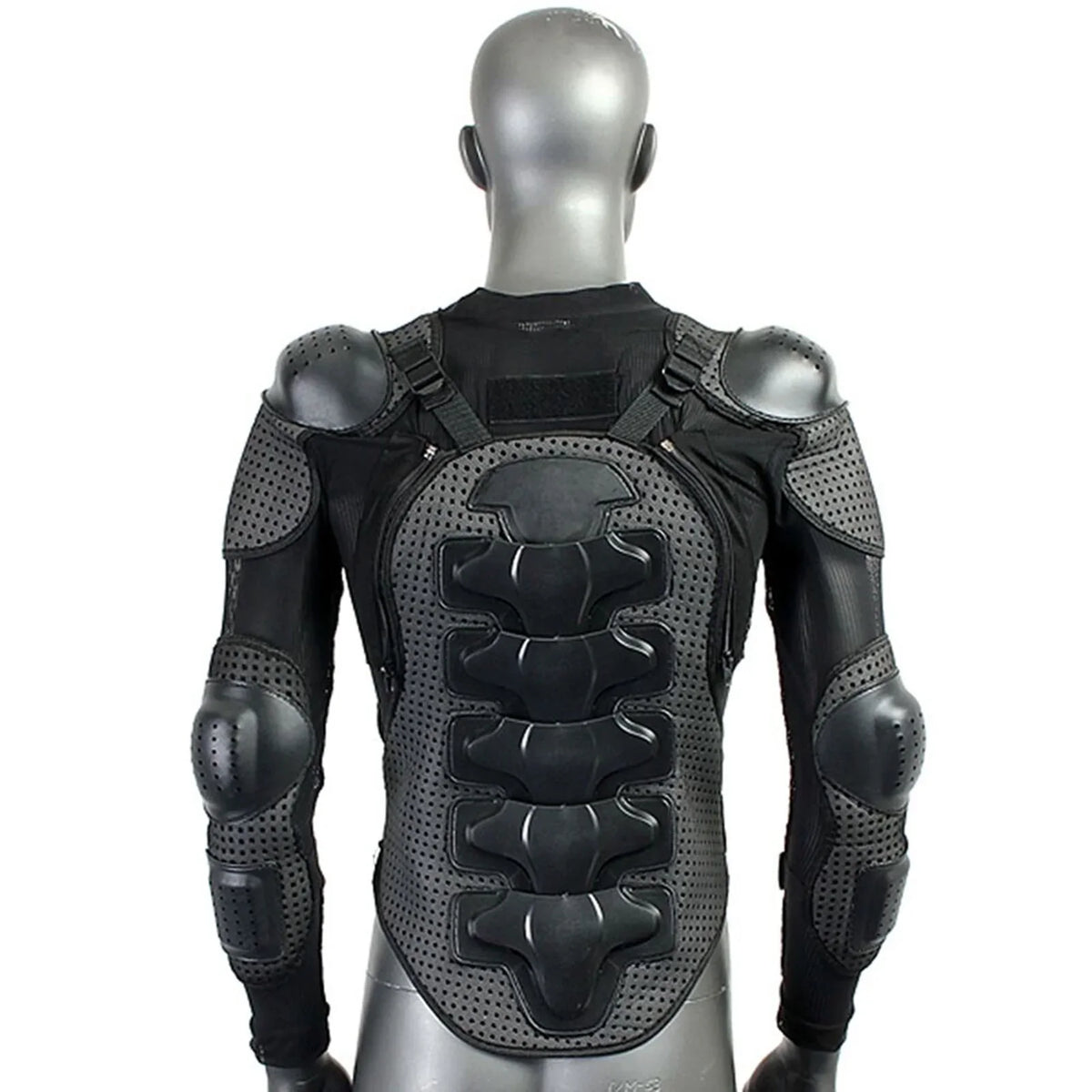 Comprehensive Motorcycle Riding Armor Jacket - Protects Spine, Shoulder, And Chest