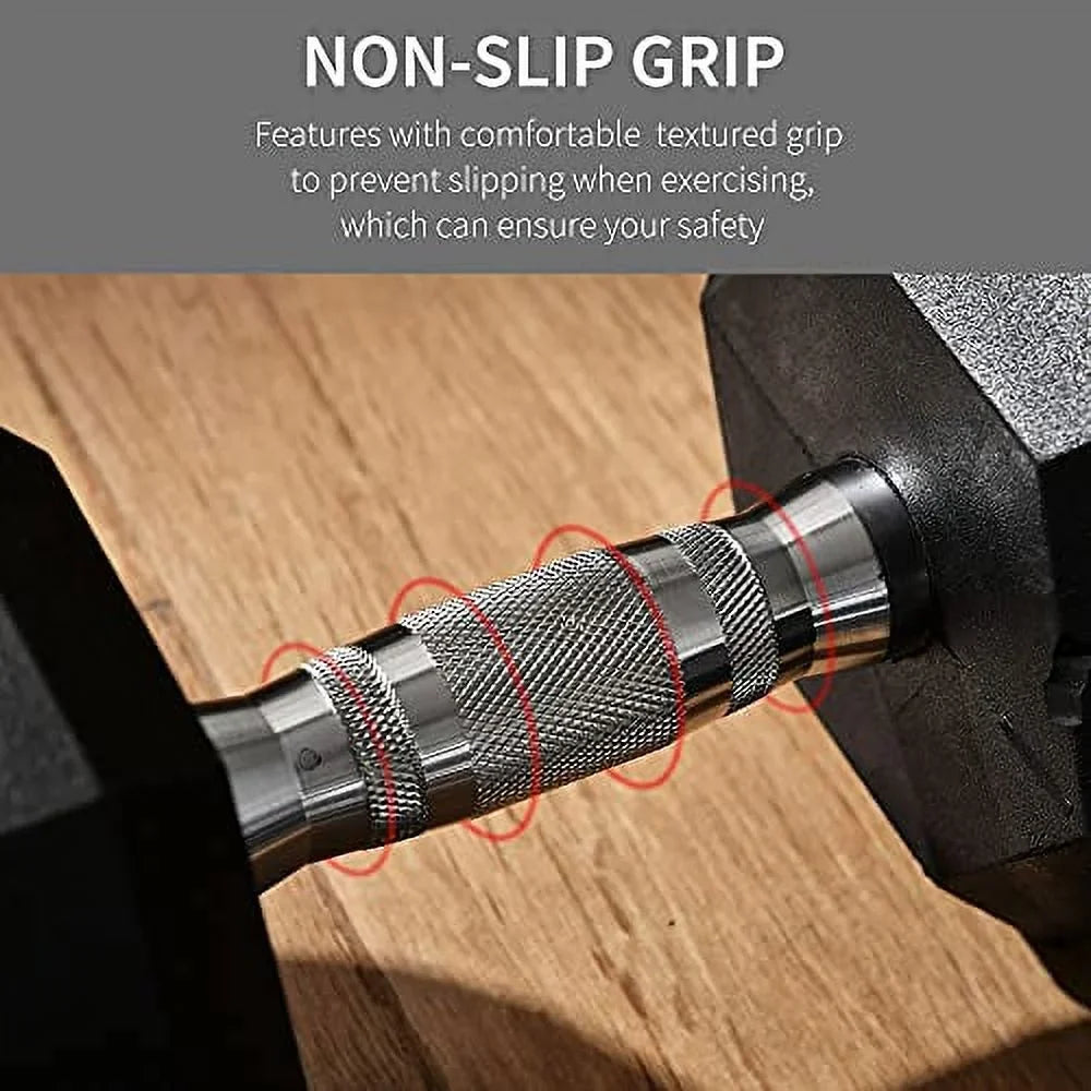 Dumbbells Soozier Handles, Home Gym Hand Hex Weights Anti-roll, 45lbs x Non-Slip Set, or 2 Men Women with for Rubber Workout,