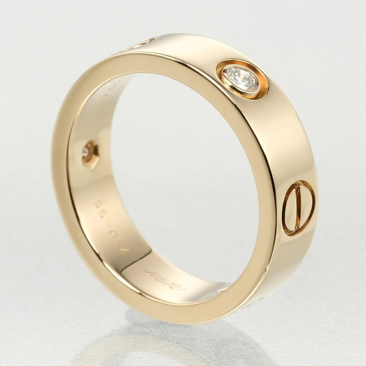3P, (Good) Pre-Owned dimension approx. 8.67g, K18 half Cartier diamond, I132124019 yellow ring, 15 gold, Love