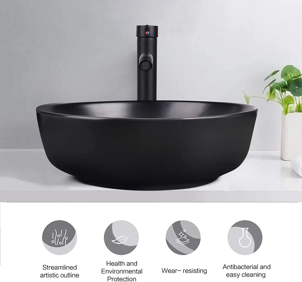 Pipe and Sink Washing Bowl Porcelain Ceramic Sink Faucet Vessel Chrome Lavatory Countertop liquid with Artistic Drain Set Basin Cabinet Pop-up PULUOMIS