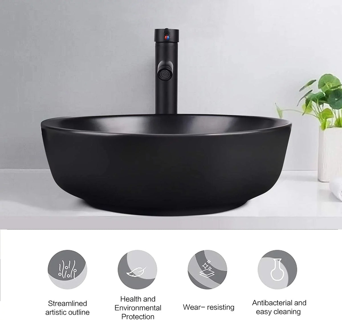 Pipe and Sink Washing Bowl Porcelain Ceramic Sink Faucet Vessel Chrome Lavatory Countertop liquid with Artistic Drain Set Basin Cabinet Pop-up PULUOMIS