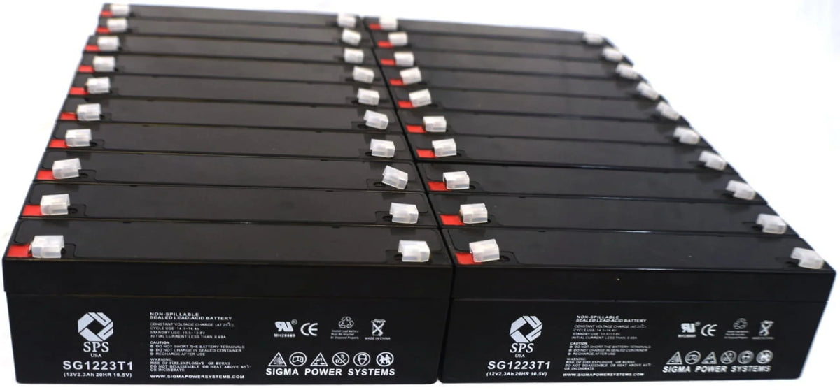 Sps Brand 12V 2.3 Ah Replacement Battery (Sg1223T1) For Medical Research Labs St500 (20 Pack)