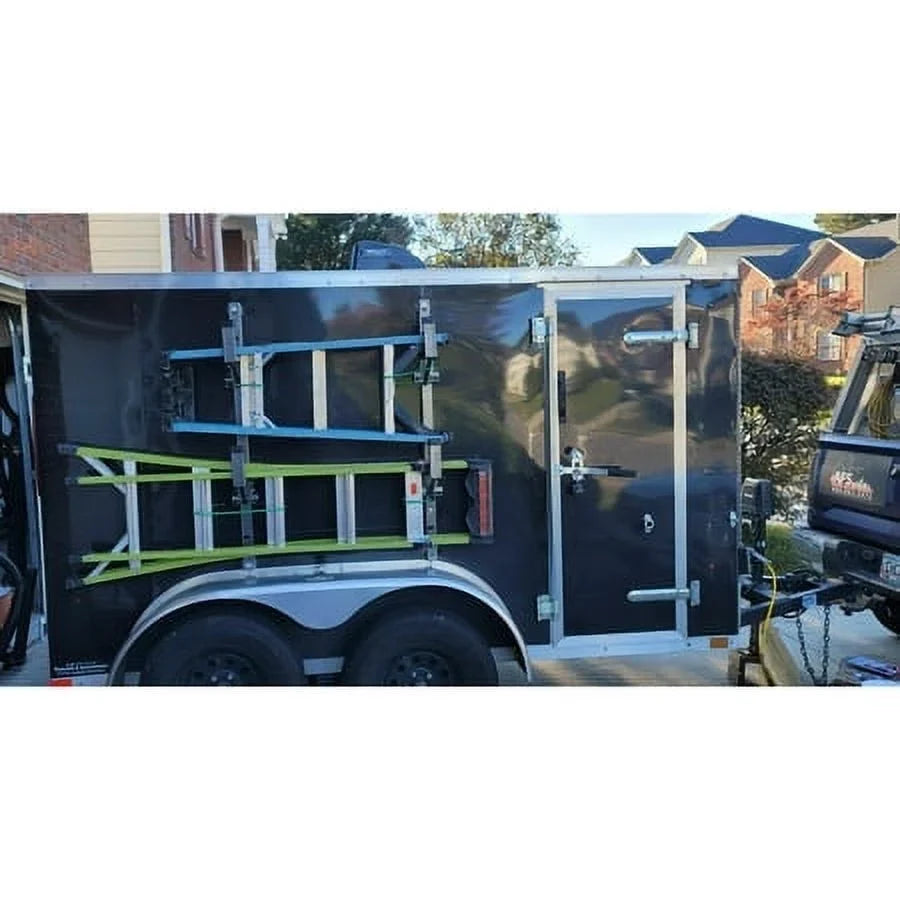 1 Trailer Cargo 2 Adjustable Exterior Trailer Out Rack - or Enclosed Side 2 Mount Wall Universal Ladders Bars Kojem Carry Side for Ladder